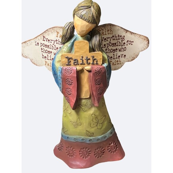 Carson Home Accents FAITH Angel by Robin Davis Studio 10 Inch - Picture 1 of 13